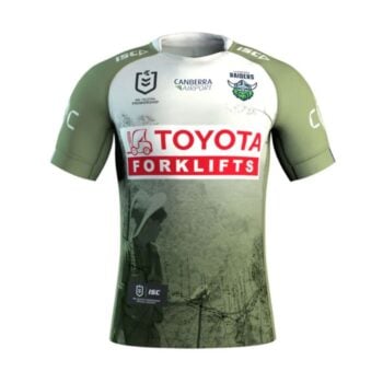 Maillot Rugby Canberra Raiders Anzac 2025