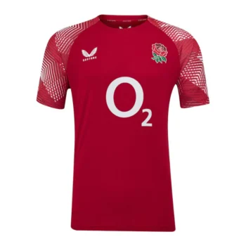 Maillot rugby U.S.V XV VIC EN BIGORRE porté n°18 shirt blanc rose