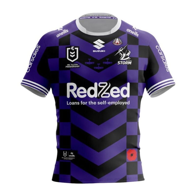 Maillot Rugby Melbourne Storm Anzac 2025