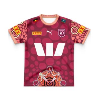 Maillot Rugby Queensland Maroons Enfant 2025 - Indigenous