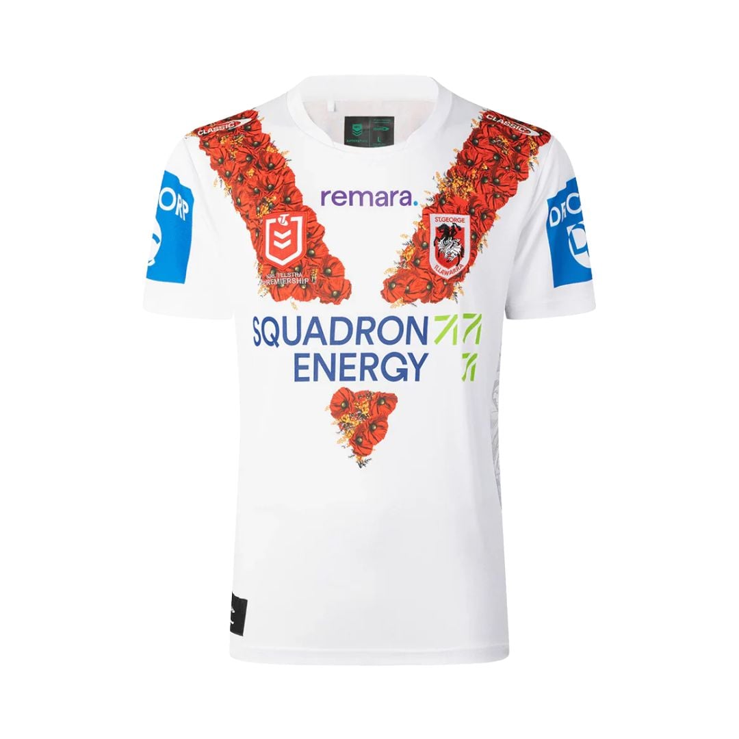 Maillot Rugby St. George Illawarra Dragons Anzac 2026 1 Maillot Rugby St. George Illawarra Dragons Anzac 2026